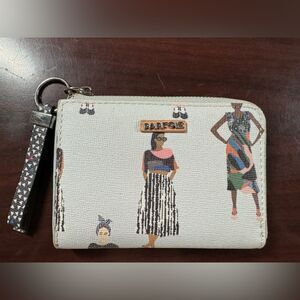 Parfois Printed Card Holder Zip Wallet NWOT